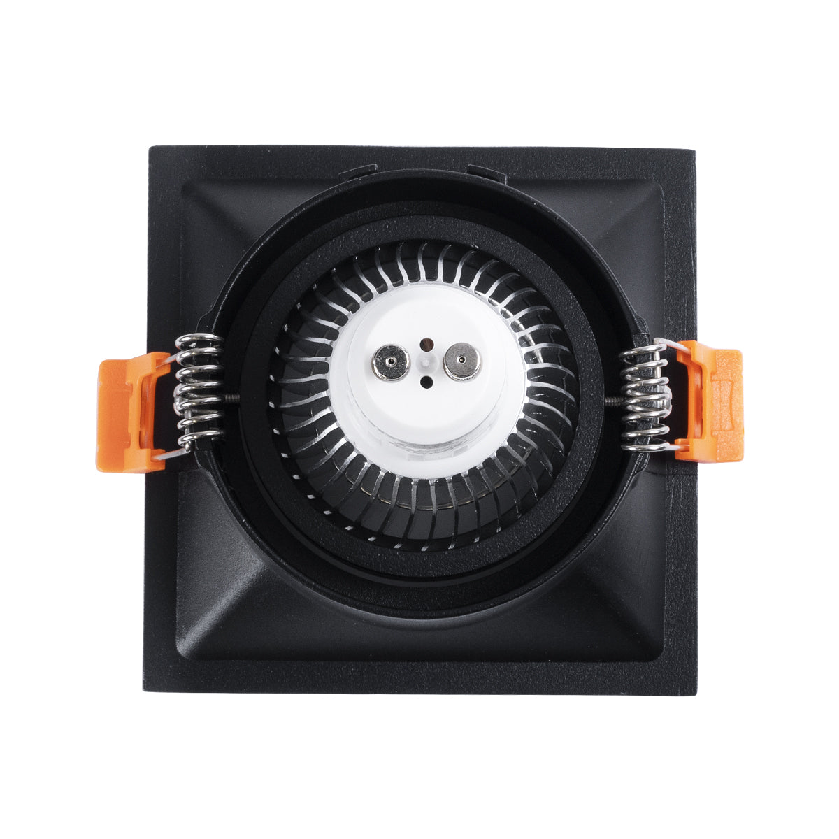 ALPHA 77833 Χωνευτό Κινούμενο Τετράγωνο Σποτ Οροφής για Λάμπα MR16/GU10 - IP20 - Χυτό Αλουμίνιο - Μ9 x Π9 x Υ4.5cm - Μαύρο