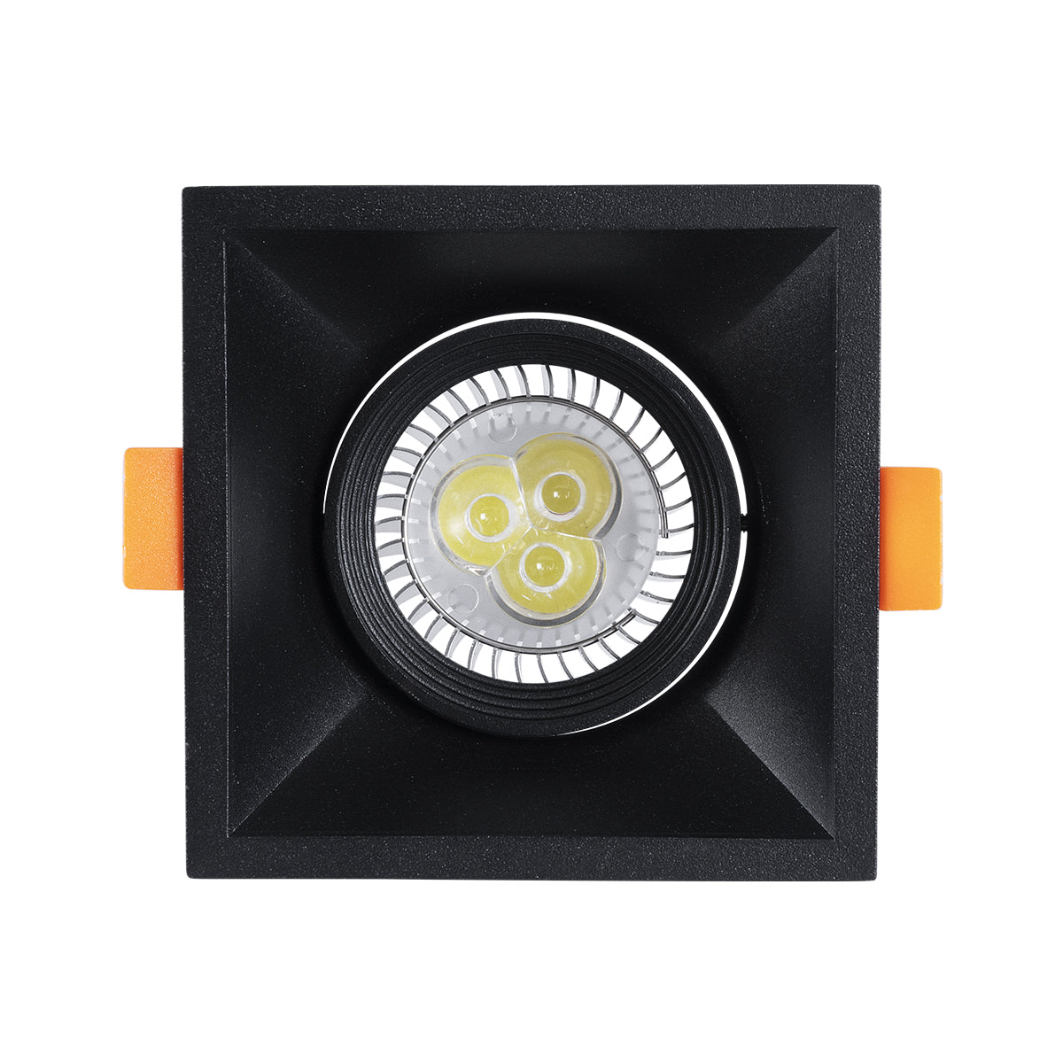 ALPHA 77833 Χωνευτό Κινούμενο Τετράγωνο Σποτ Οροφής για Λάμπα MR16/GU10 - IP20 - Χυτό Αλουμίνιο - Μ9 x Π9 x Υ4.5cm - Μαύρο