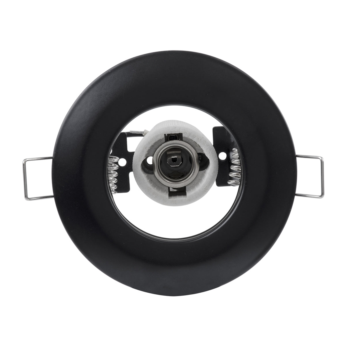 ALIBA 77841 Χωνευτή Στρογγυλή Μεταλλική Βάση Μπετού για Λάμπα R50 με Ντουί E14 AC 220-240V IP20 Φ9.2 x Υ9.5cm - Μαύρη