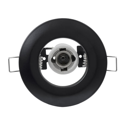 ALIBA 77841 Χωνευτή Στρογγυλή Μεταλλική Βάση Μπετού για Λάμπα R50 με Ντουί E14 AC 220-240V IP20 Φ9.2 x Υ9.5cm - Μαύρη