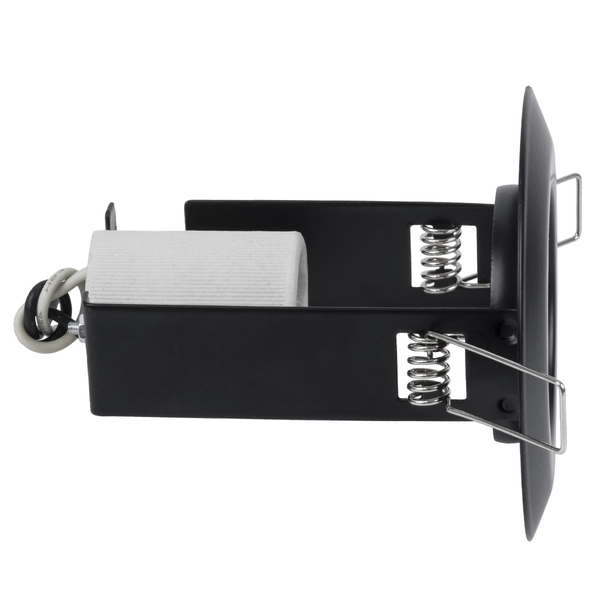 ALIBA 77841 Χωνευτή Στρογγυλή Μεταλλική Βάση Μπετού για Λάμπα R50 με Ντουί E14 AC 220-240V IP20 Φ9.2 x Υ9.5cm - Μαύρη