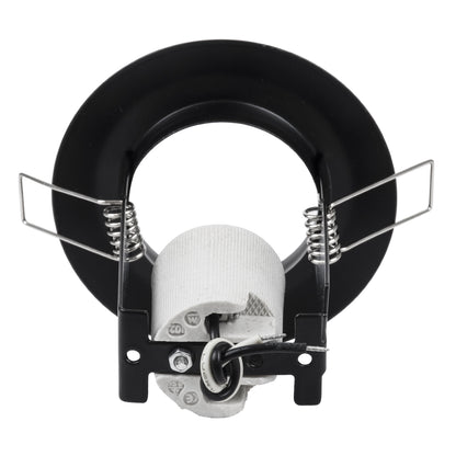 ALIBA 77841 Χωνευτή Στρογγυλή Μεταλλική Βάση Μπετού για Λάμπα R50 με Ντουί E14 AC 220-240V IP20 Φ9.2 x Υ9.5cm - Μαύρη