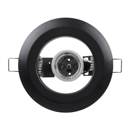 ACIDA 77845 Χωνευτή Στρογγυλή Μεταλλική Βάση Μπετού για Λάμπα R63 με Ντουί E27 AC 220-240V IP20 Φ11 x Υ11cm - Μαύρη