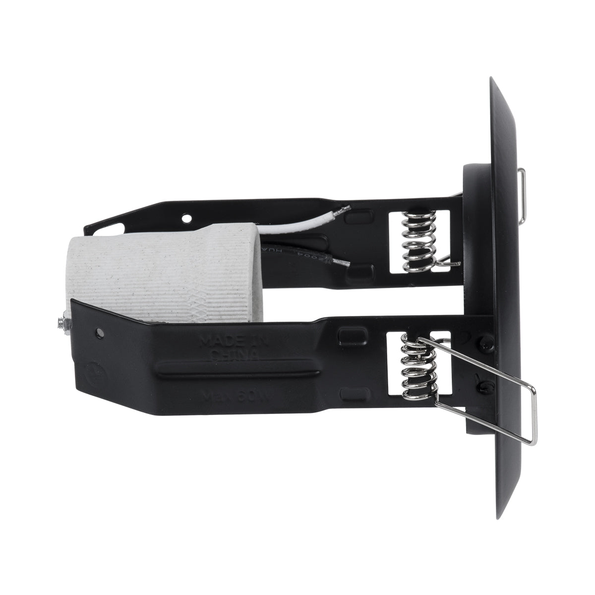 ACIDA 77845 Χωνευτή Στρογγυλή Μεταλλική Βάση Μπετού για Λάμπα R63 με Ντουί E27 AC 220-240V IP20 Φ11 x Υ11cm - Μαύρη