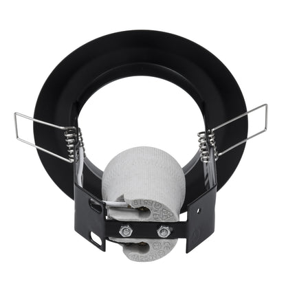 ACIDA 77845 Χωνευτή Στρογγυλή Μεταλλική Βάση Μπετού για Λάμπα R63 με Ντουί E27 AC 220-240V IP20 Φ11 x Υ11cm - Μαύρη