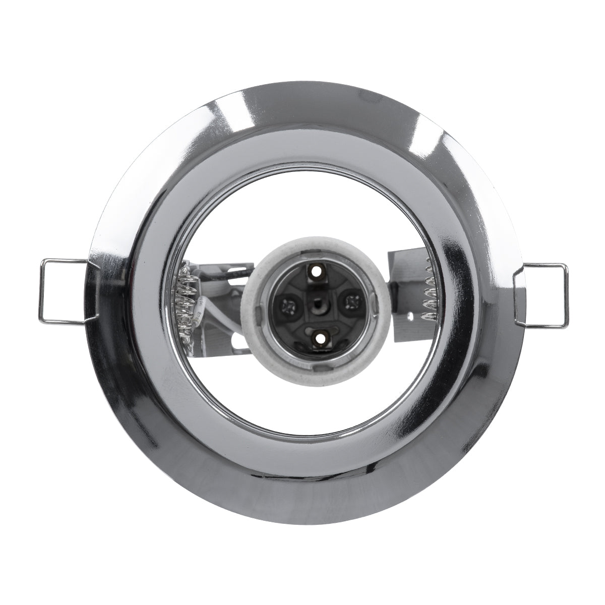 ACIDA 77847 Χωνευτή Στρογγυλή Μεταλλική Βάση Μπετού για Λάμπα R63 με Ντουί E27 AC 220-240V IP20 Φ11 x Υ11cm - Νίκελ