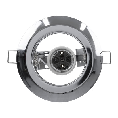 ACIDA 77847 Χωνευτή Στρογγυλή Μεταλλική Βάση Μπετού για Λάμπα R63 με Ντουί E27 AC 220-240V IP20 Φ11 x Υ11cm - Νίκελ