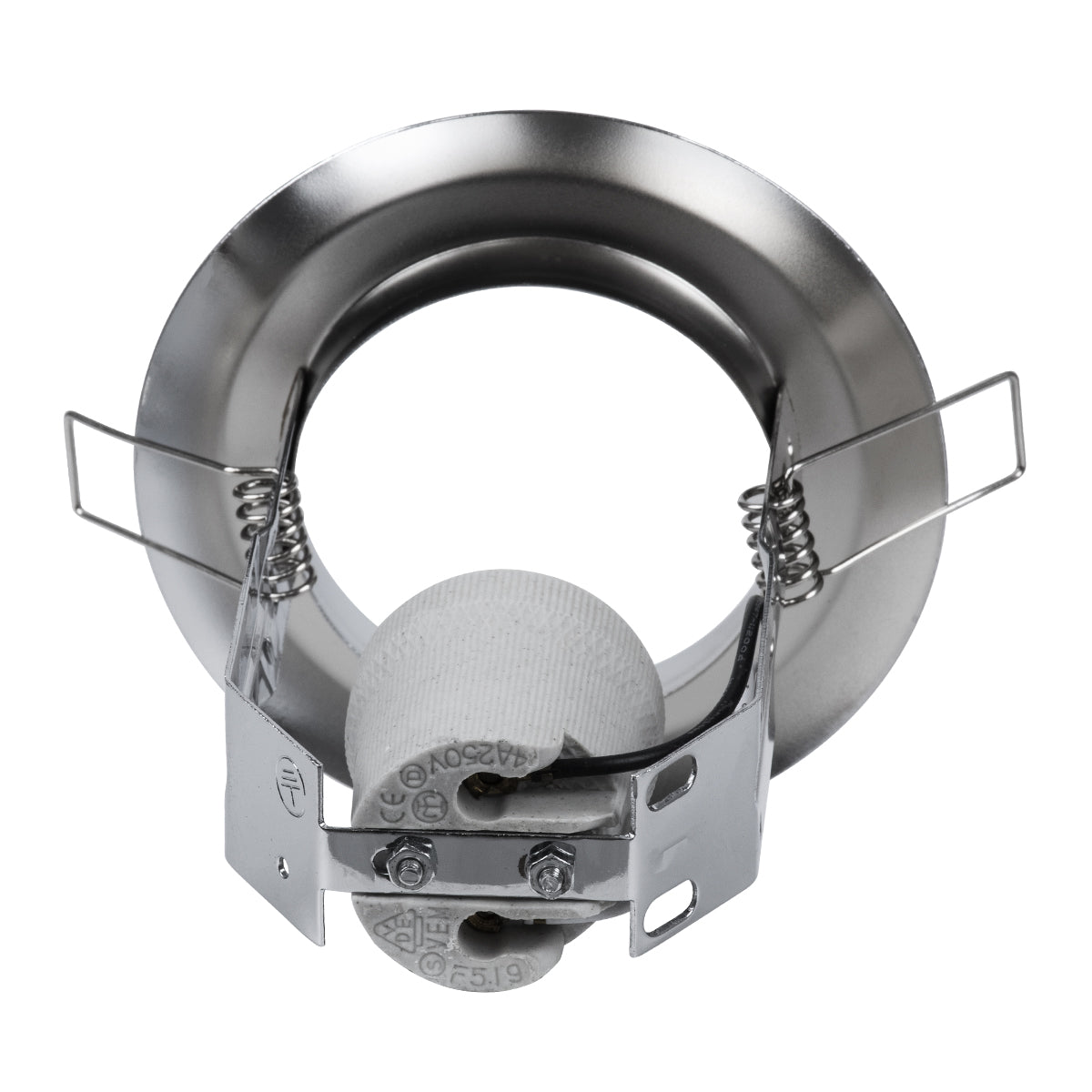 ACIDA 77847 Χωνευτή Στρογγυλή Μεταλλική Βάση Μπετού για Λάμπα R63 με Ντουί E27 AC 220-240V IP20 Φ11 x Υ11cm - Νίκελ