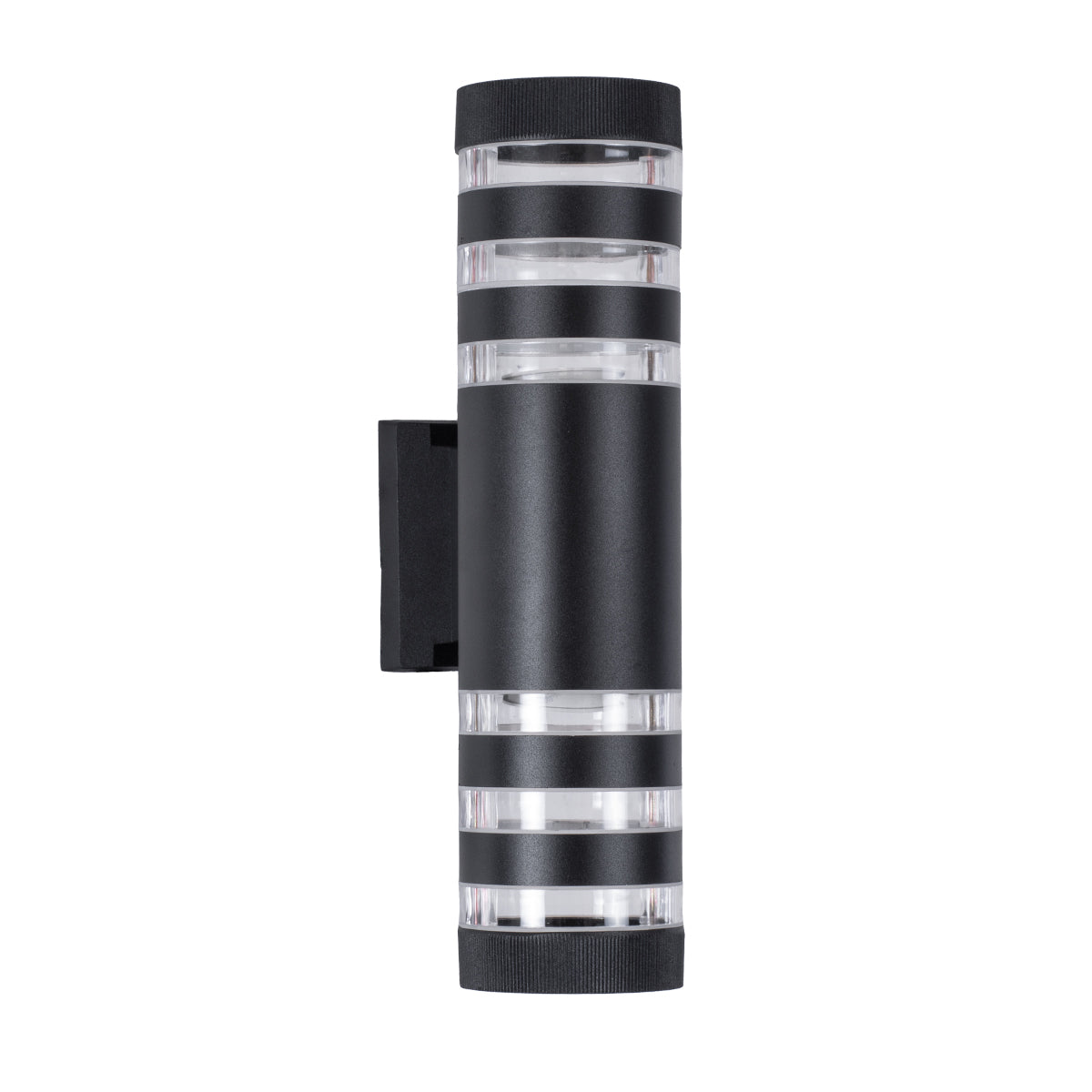 ORION 77883 Μοντέρνο Φωτιστικό Τοίχου - Απλίκα με Ντουί 2 x GU10 AC 220-240V Αδιάβροχο IP65 - Μαύρο Ματ - Μ9 x Π15 x Υ35.5