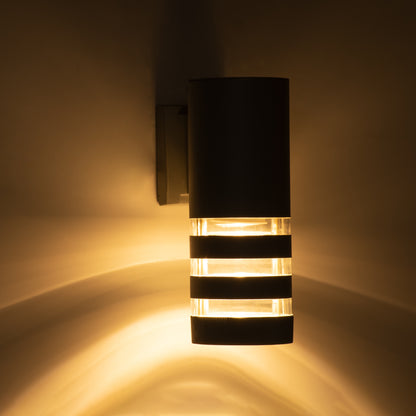 ORION 77884 Μοντέρνο Φωτιστικό Τοίχου - Απλίκα με Ντουί 1 x GU10 AC 220-240V Αδιάβροχο IP65 - Γκρι Ματ - Μ9 x Π15 x Υ23.2