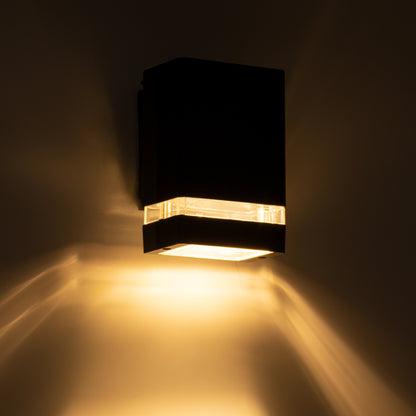 QUATRO 77894 Μοντέρνο Φωτιστικό Τοίχου - Απλίκα με Ντουί 1 x GU10 AC 220-240V Αδιάβροχο IP65 - Γκρι Ματ - Μ11 x Π10 x Υ16.5