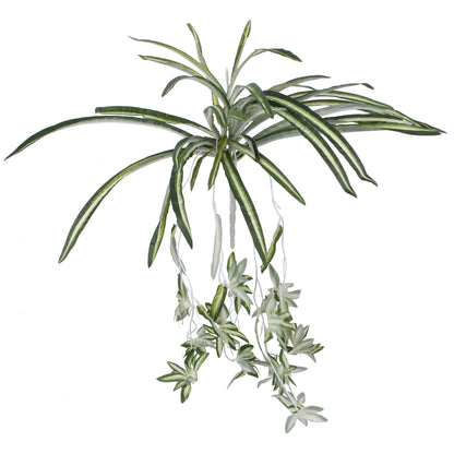 SPIDER PLANT 78217 Τεχνητό Φυτό Χλωρόφυτο - Μπουκέτο Διακοσμητικών Φυτών - Κλαδιών με Φύλλωμα Πράσινο - Κίτρινο - Λευκό Υ60cm