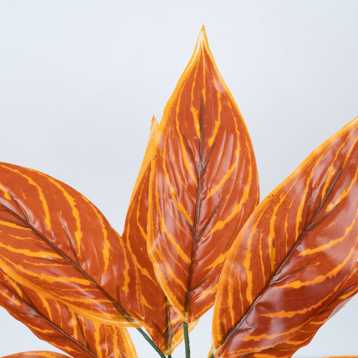 AGLAONEMA ORANGE 78265 Τεχνητό Φυτό Αγλαόνημα Πορτ. - Μπουκέτο Διακοσμητικών Φυτών - Κλαδιών με Φύλλωμα Πορτοκαλί Υ30cm