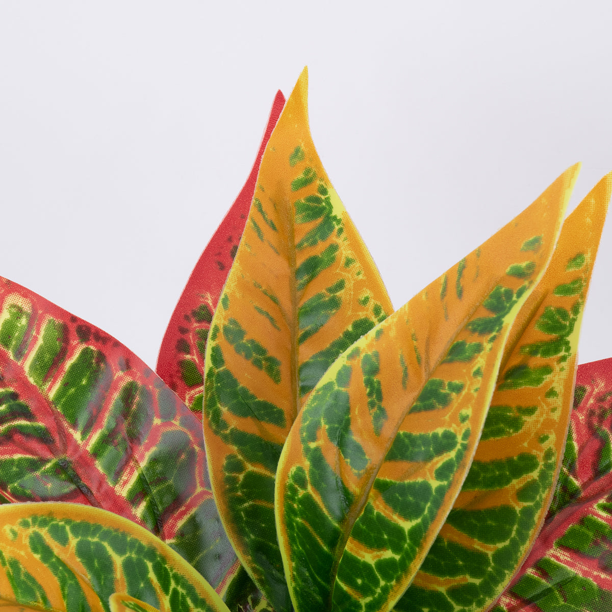 RED AGLAONEMA 78275 Τεχνητό Φυτό Αγλαόνημα Κοκκ. - Μπουκέτο Διακοσμητικών Φυτών - Κλαδιών με Φύλλωμα Πράσινο - Πορτοκαλί - Κόκκινο Υ27cm