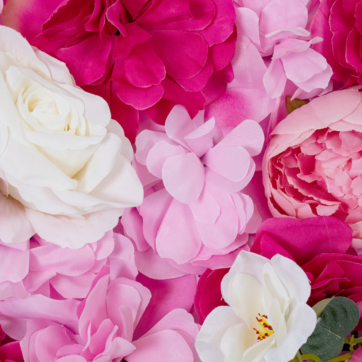 ROSALIE 78335 Τεχνητό Διακοσμητικό Πάνελ Λουλουδιών - Κάθετος Κήπος σύνθεση Ροζαλί Μ60 x Π40 x Υ6cm