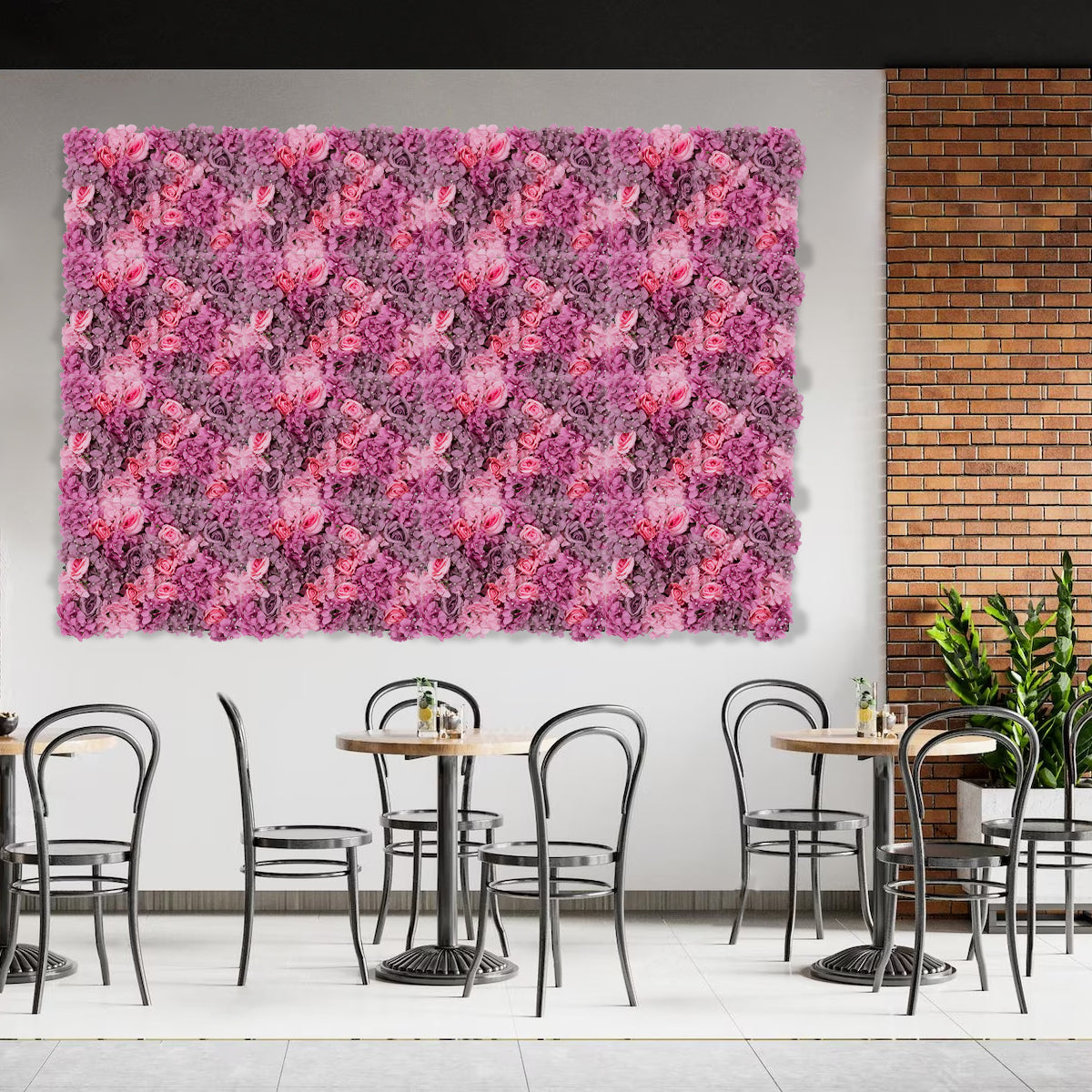 ROSES STORY PURPLE 78336 Τεχνητό Διακοσμητικό Πάνελ Λουλουδιών - Κάθετος Κήπος σύνθεση Αμβροσία Μ60 x Π40 x Υ6cm