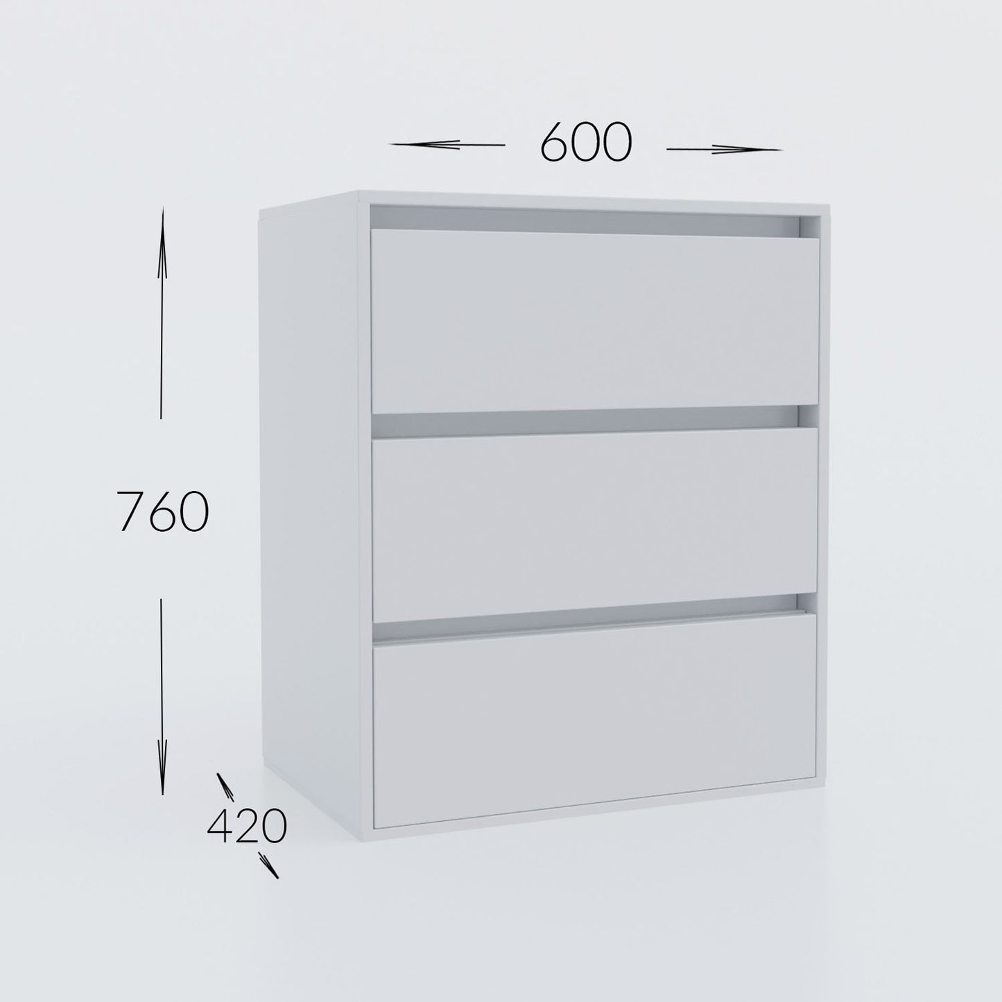 Συρταριέρα Idea Λευκό 60x42x76