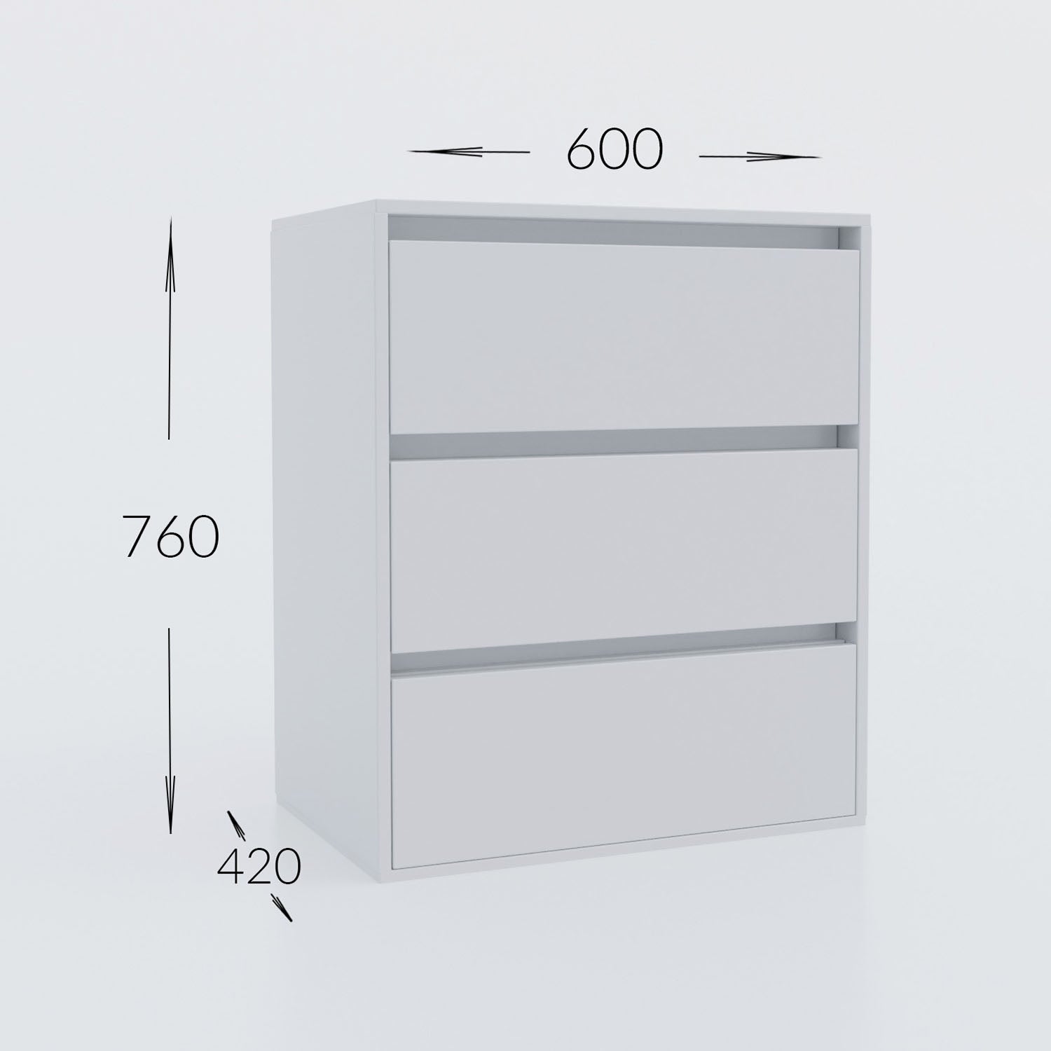 Συρταριέρα Idea Λευκό 60x42x76