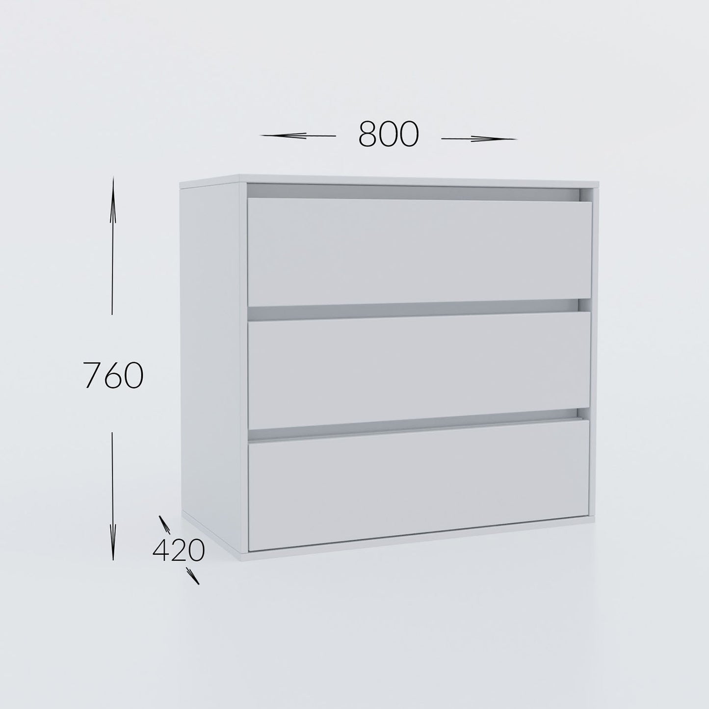 Συρταριέρα Idea Λευκό 80x42x76