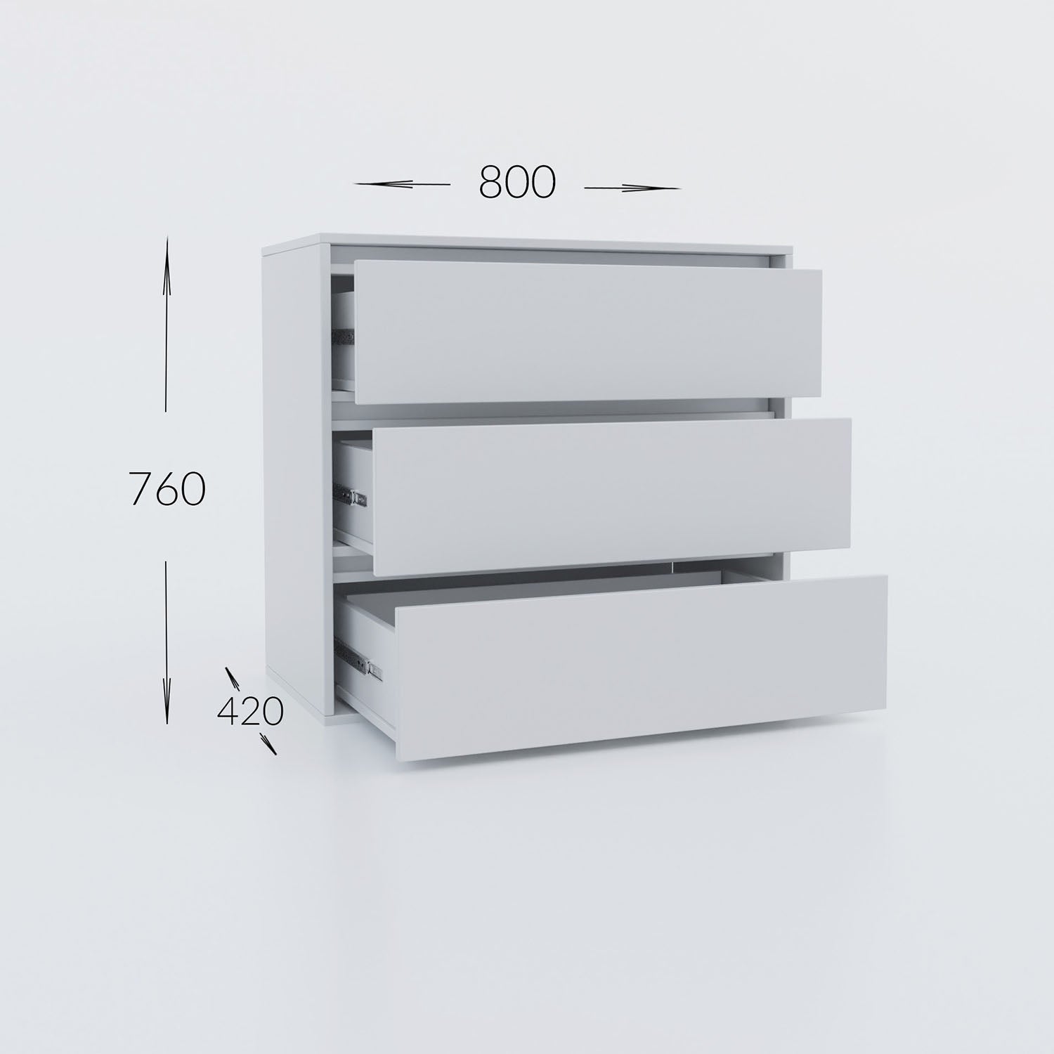 Συρταριέρα Idea Λευκό 80x42x76