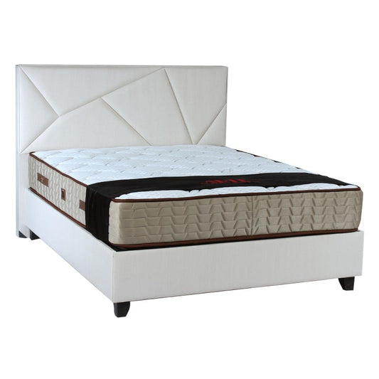 Artekko Κρεβάτι Διπλό με Αποθηκευτικό Χώρο Υφασμάτινο Λευκό 784-0032