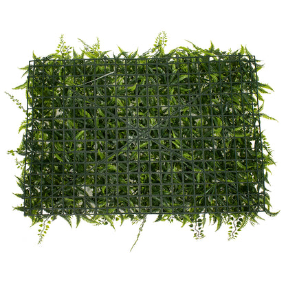 FERN 78402 Τεχνητό Πάνελ Φυλλωσιάς / Κάθετος Κήπος Νάνος Φτέρη, Νάνος Κισσός & Νάνος Δάφνη - Πράσινο - Μ60 x Π9 x Υ40