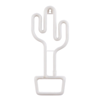 78574 Φωτιστικό Ταμπέλα Φωτεινή Επιγραφή NEON LED Σήμανσης CACTUS 5W με Καλώδιο Τροφοδοσίας USB - Μπαταρίας 3xAAA (Δεν Περιλαμβάνονται) - Πράσινο - Κίτρινο