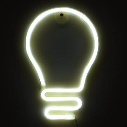 78576 Φωτιστικό Ταμπέλα Φωτεινή Επιγραφή NEON LED Σήμανσης LAMP 5W με Καλώδιο Τροφοδοσίας USB - Μπαταρίας 3xAAA (Δεν Περιλαμβάνονται) - Ψυχρό Λευκό 6000K