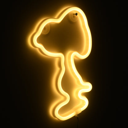 78578 Φωτιστικό Ταμπέλα Φωτεινή Επιγραφή NEON LED Σήμανσης SNOOPY 5W με Καλώδιο Τροφοδοσίας USB - Μπαταρίας 3xAAA (Δεν Περιλαμβάνονται) - Θερμό Λευκό 2700K