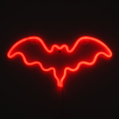 78579 Φωτιστικό Ταμπέλα Φωτεινή Επιγραφή NEON LED Σήμανσης BATMAN 5W με Καλώδιο Τροφοδοσίας USB - Μπαταρίας 3xAAA (Δεν Περιλαμβάνονται) - Κόκκινο