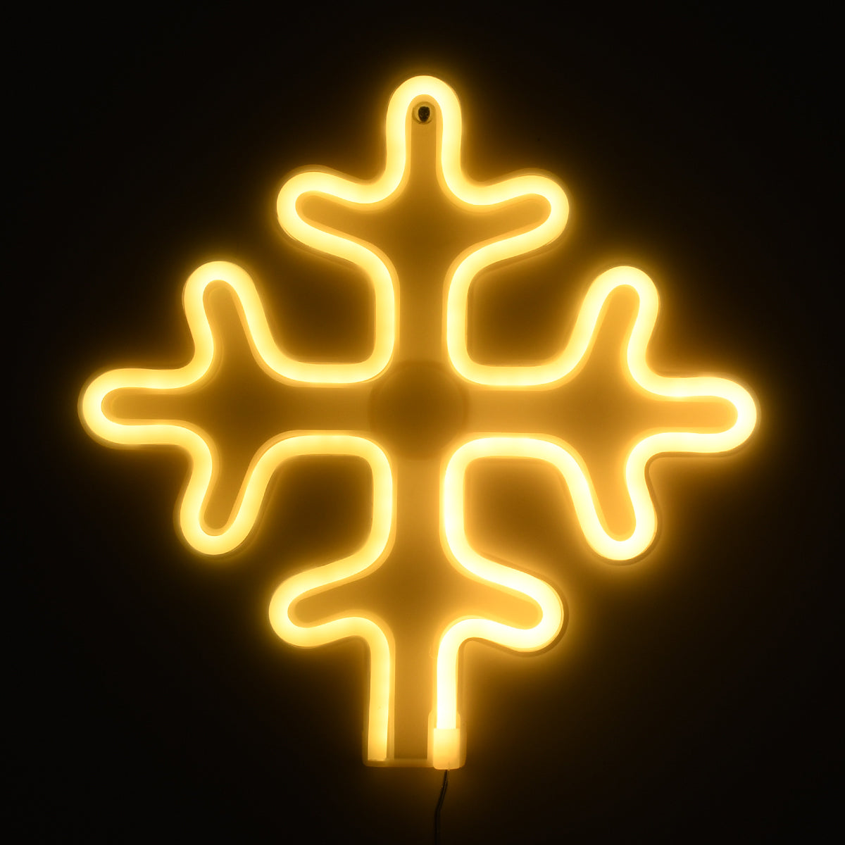 78582 Φωτιστικό Ταμπέλα Φωτεινή Επιγραφή NEON LED Σήμανσης SNOWFLAKE 5W με Καλώδιο Τροφοδοσίας USB - Μπαταρίας 3xAAA (Δεν Περιλαμβάνονται) - Θερμό Λευκό 2700K