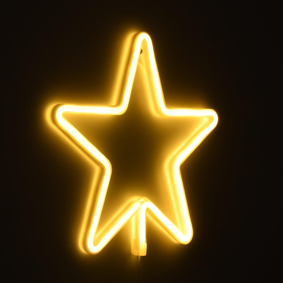 78585 Φωτιστικό Ταμπέλα Φωτεινή Επιγραφή NEON LED Σήμανσης STAR 5W με Καλώδιο Τροφοδοσίας USB - Μπαταρίας 3xAAA (Δεν Περιλαμβάνονται) - Θερμό Λευκό 2700K