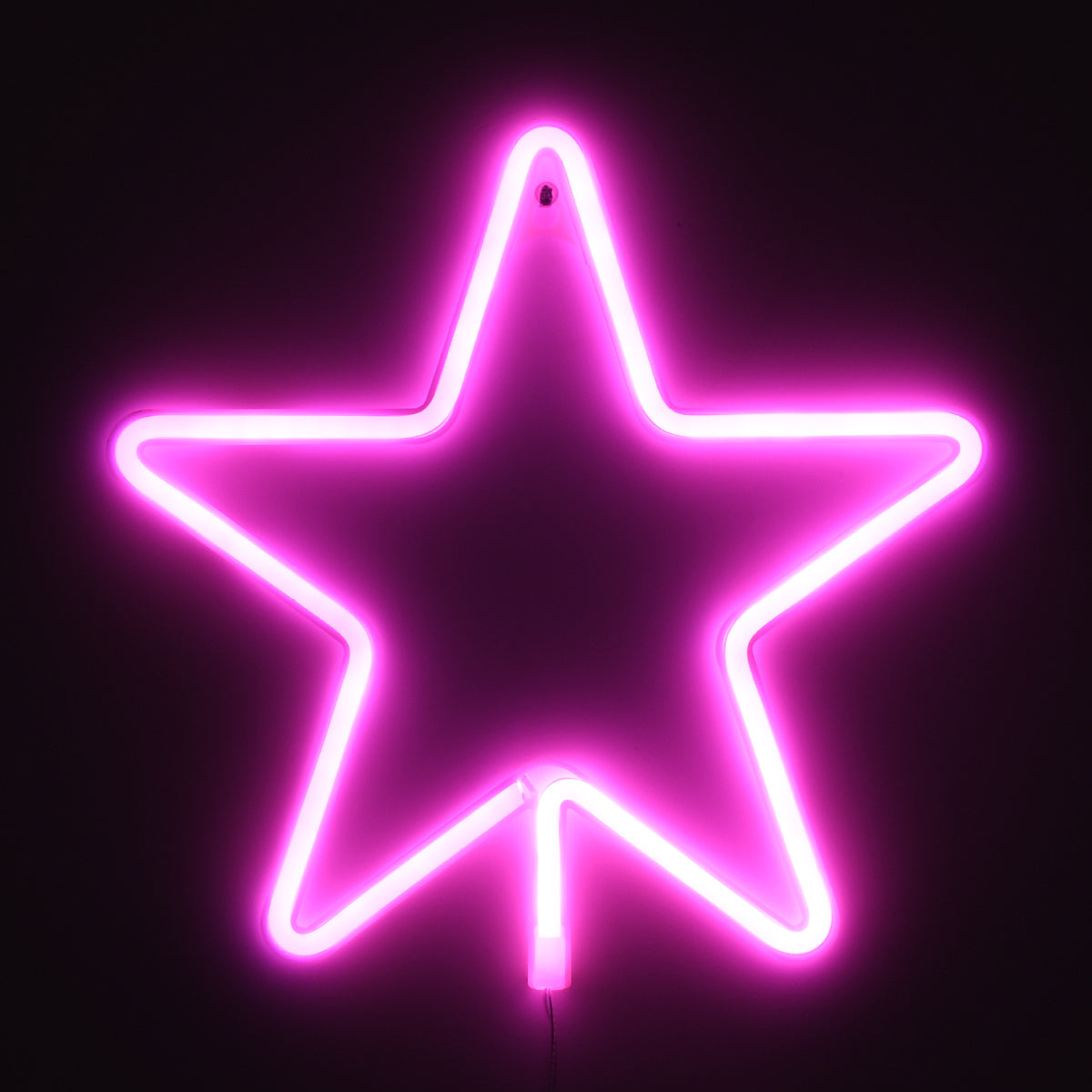 78586 Φωτιστικό Ταμπέλα Φωτεινή Επιγραφή NEON LED Σήμανσης STAR 5W με Καλώδιο Τροφοδοσίας USB - Μπαταρίας 3xAAA (Δεν Περιλαμβάνονται) - Ροζ