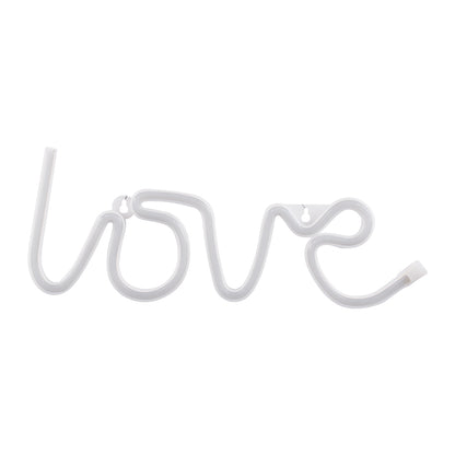 78587 Φωτιστικό Ταμπέλα Φωτεινή Επιγραφή NEON LED Σήμανσης LOVE 5W με Καλώδιο Τροφοδοσίας USB - Μπαταρίας 3xAAA (Δεν Περιλαμβάνονται) - Κόκκινο