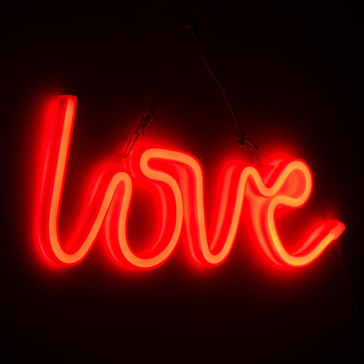 78587 Φωτιστικό Ταμπέλα Φωτεινή Επιγραφή NEON LED Σήμανσης LOVE 5W με Καλώδιο Τροφοδοσίας USB - Μπαταρίας 3xAAA (Δεν Περιλαμβάνονται) - Κόκκινο