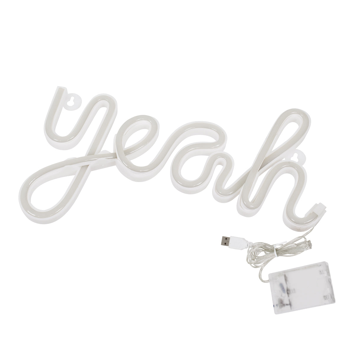 78589 Φωτιστικό Ταμπέλα Φωτεινή Επιγραφή NEON LED Σήμανσης YEAH 5W με Καλώδιο Τροφοδοσίας USB - Μπαταρίας 3xAAA (Δεν Περιλαμβάνονται) - Κόκκινο