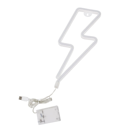 78590 Φωτιστικό Ταμπέλα Φωτεινή Επιγραφή NEON LED Σήμανσης LIGHT STRIKE 5W με Καλώδιο Τροφοδοσίας USB - Μπαταρίας 3xAAA (Δεν Περιλαμβάνονται) - Θερμό Λευκό 2700K