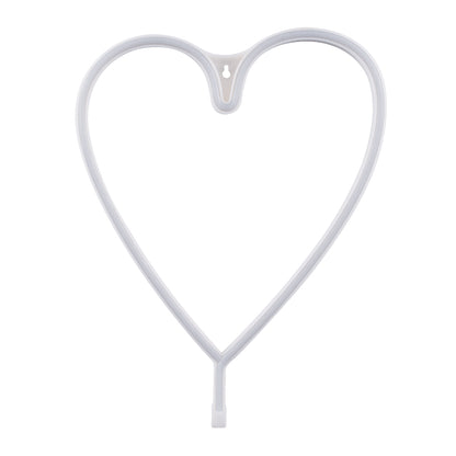 78593 Φωτιστικό Ταμπέλα Φωτεινή Επιγραφή NEON LED Σήμανσης HEART LINE 5W με Καλώδιο Τροφοδοσίας USB - Μπαταρίας 3xAAA (Δεν Περιλαμβάνονται) - Ροζ