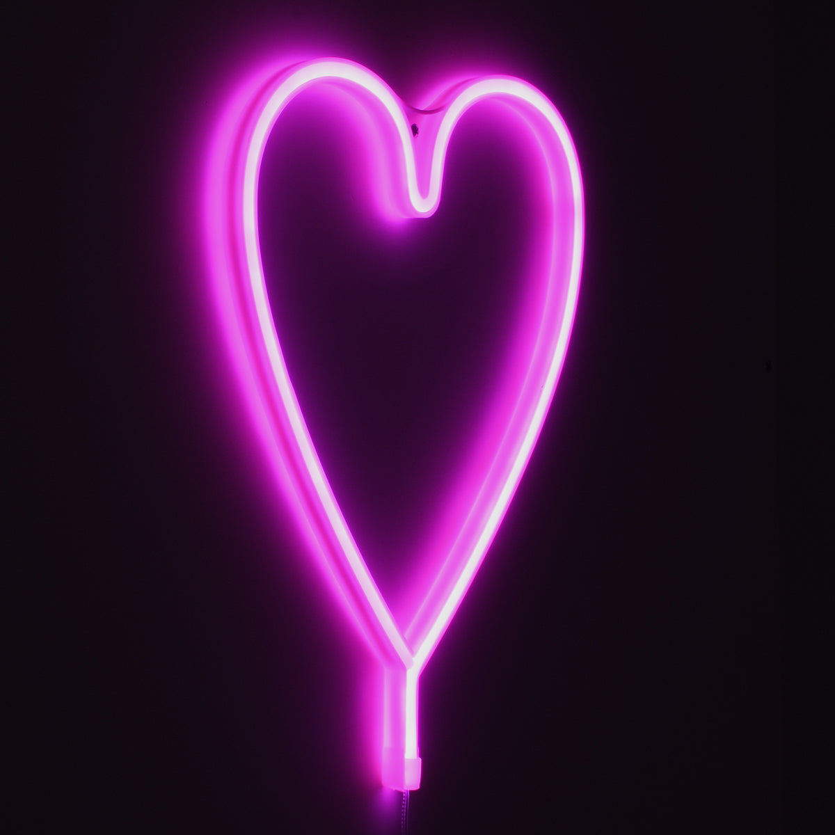 78593 Φωτιστικό Ταμπέλα Φωτεινή Επιγραφή NEON LED Σήμανσης HEART LINE 5W με Καλώδιο Τροφοδοσίας USB - Μπαταρίας 3xAAA (Δεν Περιλαμβάνονται) - Ροζ