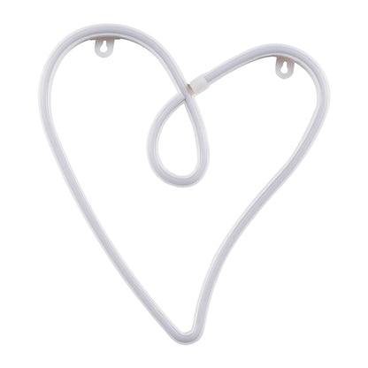 78594 Φωτιστικό Ταμπέλα Φωτεινή Επιγραφή NEON LED Σήμανσης CALLIGRAPHIC HEART LINE 5W με Καλώδιο Τροφοδοσίας USB - Μπαταρίας 3xAAA (Δεν Περιλαμβάνονται) - Ροζ