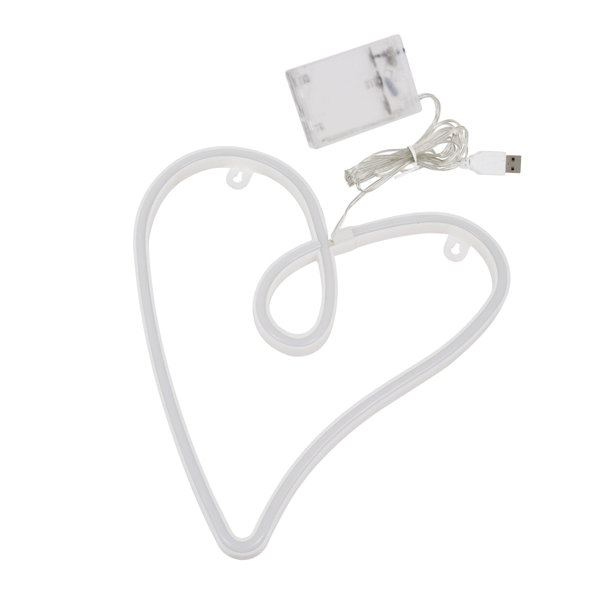 78594 Φωτιστικό Ταμπέλα Φωτεινή Επιγραφή NEON LED Σήμανσης CALLIGRAPHIC HEART LINE 5W με Καλώδιο Τροφοδοσίας USB - Μπαταρίας 3xAAA (Δεν Περιλαμβάνονται) - Ροζ