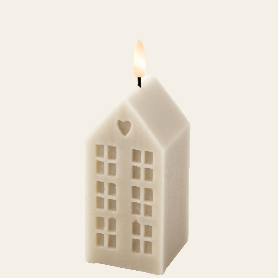 LED Κερί Σπίτι Πούρου 6x6x15