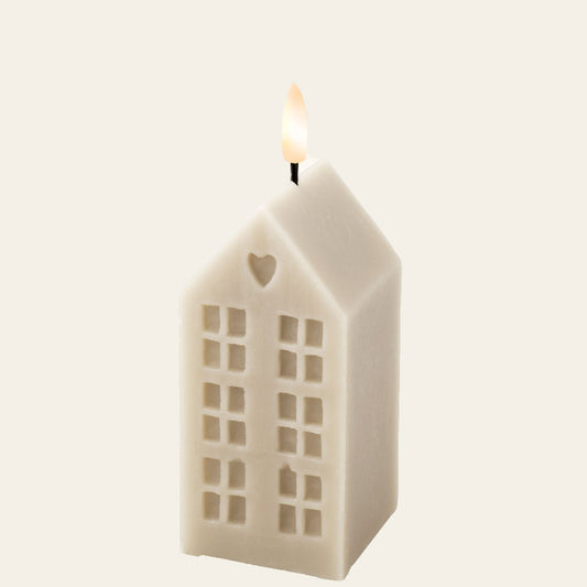 LED Κερί Σπίτι Πούρου 6x6x15