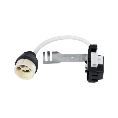 LAMPHOLDER 78950 Ντουί GU10 Πορσελάνης με 15cm VDE Καλώδιο - Anti-Fire Protection High Resistance Tube & Κυτίο Συνδεσμολογίας - ᐊVDEᐅ Certified - IP20 - Φ3.5 x Μ15cm