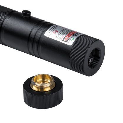 78997 Φορητό Επαναφορτιζόμενο Laser Pointer 5Mw Class 3 DOT Zoom με Extra Κεφαλή για Dot Effects με Μπαταρία 18650 Li-ion 4800mAh & Φορτιστή - Πράσινο 532nm Φ2.2 x Υ15cm