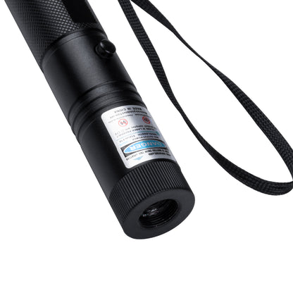 78998 Φορητό Επαναφορτιζόμενο Laser Pointer 5Mw Class 3 DOT Zoom με Extra Κεφαλή για Dot Effects με Μπαταρία 18650 Li-ion 4800mAh & Φορτιστή - Μπλε 450nm Φ2.2 x Υ15cm