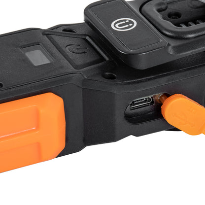 79008 Φορητός Φακός Χειρός Εργασίας LED COB 13W με Επαναφορτιζόμενη Μπαταρία 1200mAh - Ισχυρό Μαγνήτη Βάσης - Καλώδιο Φόρτισης USB & Λειτουργία Power Bank - Ψυχρό Λευκό 6000K - Μ17 x Π4.5 x Υ2.7cm