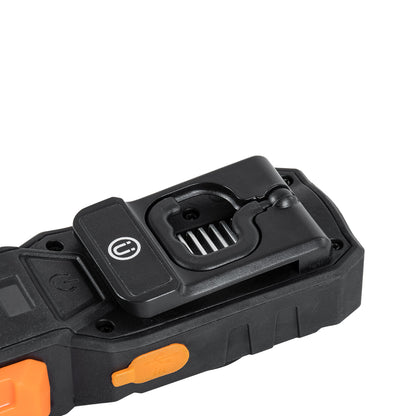 79008 Φορητός Φακός Χειρός Εργασίας LED COB 13W με Επαναφορτιζόμενη Μπαταρία 1200mAh - Ισχυρό Μαγνήτη Βάσης - Καλώδιο Φόρτισης USB & Λειτουργία Power Bank - Ψυχρό Λευκό 6000K - Μ17 x Π4.5 x Υ2.7cm