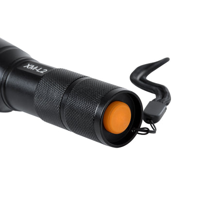 HANDLAMP 79041 Φακός Χειρός LED 10W 1000lm 5~60° DC 5V με Επαναφορτιζόμενη Μπαταρία Li-ion 3.7V 1x18650 3000mAh IP20 Ψυχρό Λευκό 6000K - CREE XML2-T6 Chip - Μ13.5 x Π4 x Υ4