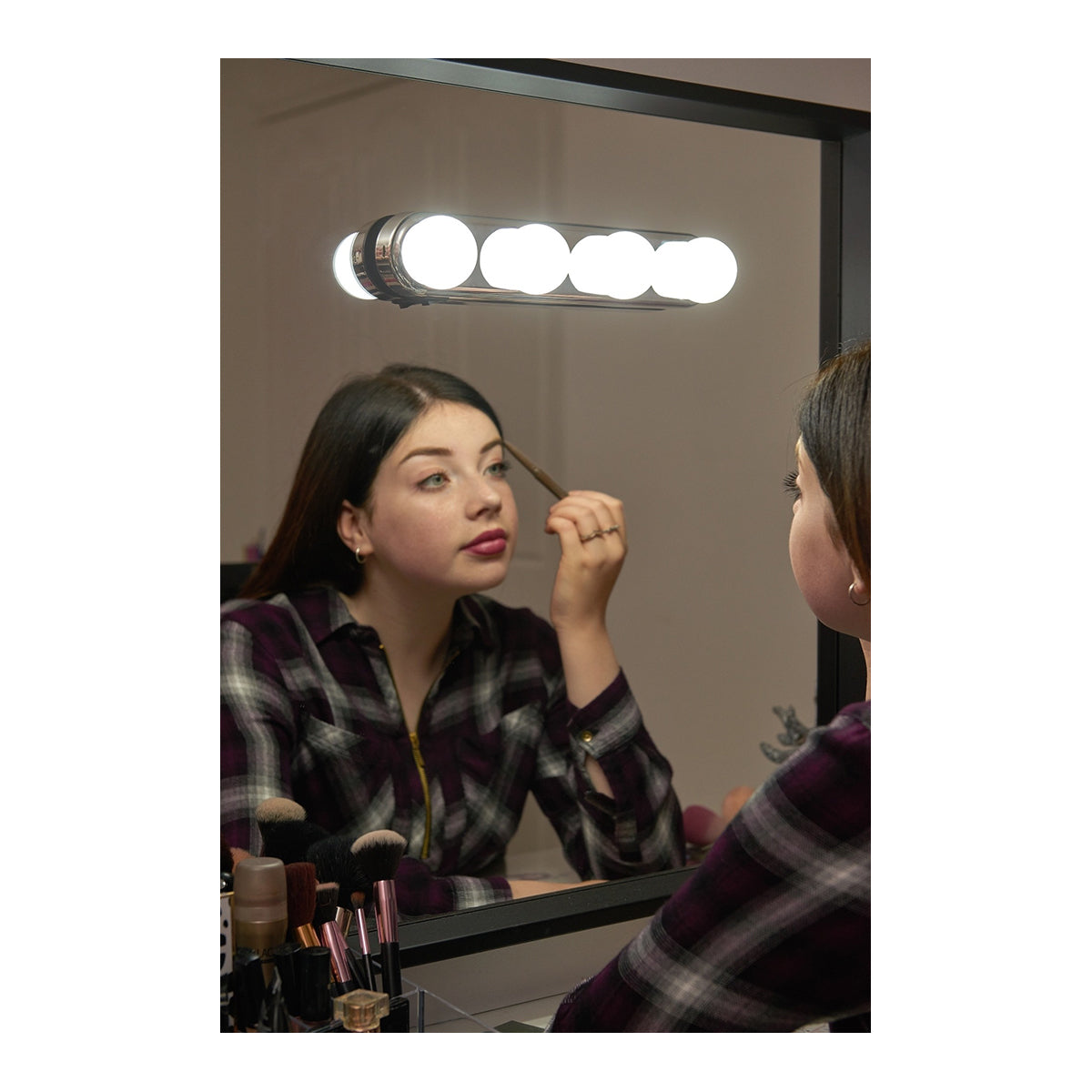 79046 Φωτιστικό για Μακιγιάζ - Καθρέπτη - Πίνακα - Ντουλάπας Μπαταρίας LED 8W 500lm με Διακόπτη ON/OFF Αδιάβροχο IP54 Ψυχρό Λευκό 6000K